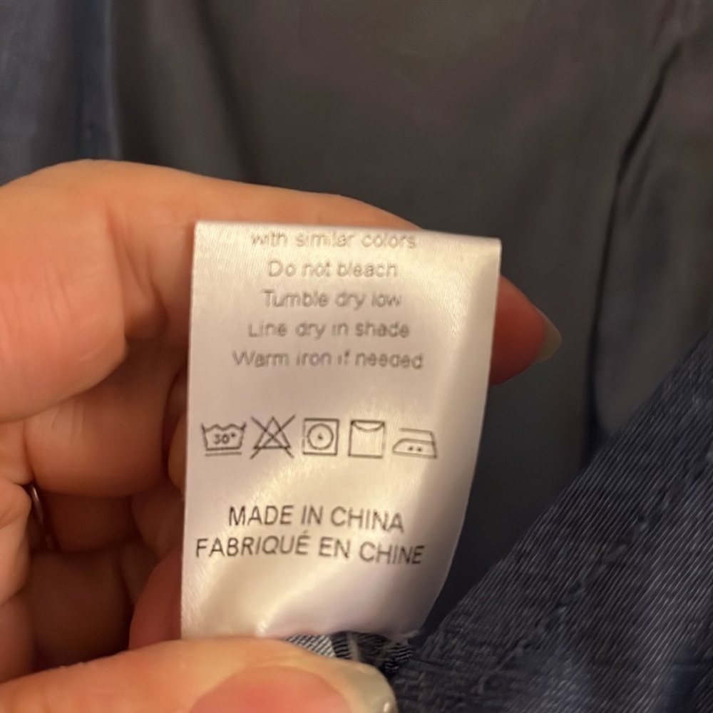 Nwot Chambray Jumpsuit With Drawstring Waist Size… - image 8